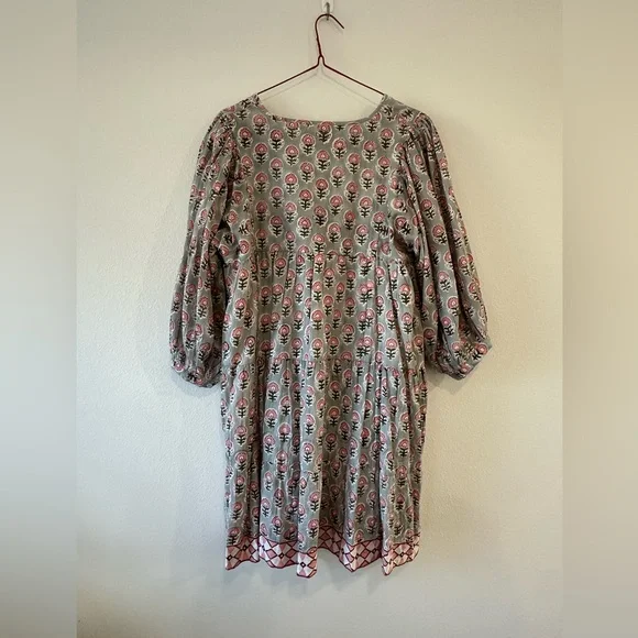 Marea Liz Joy Casita Pink And Gray Babydoll Dress Small - Picture 6 of 8